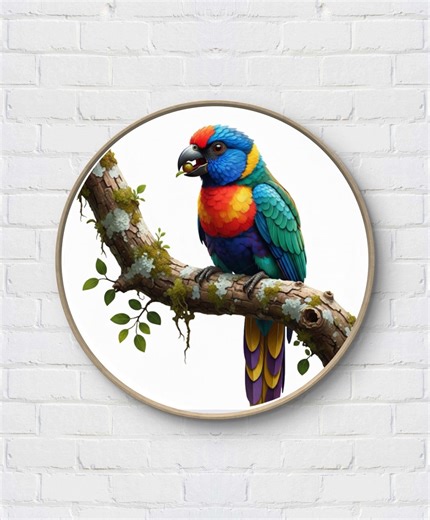 Parrot Cross Stitch Pattern:colorful Bird Embroidery Pdf (digital Download) - Etsy