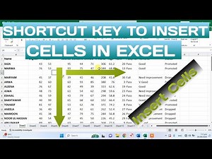 Shortcut key to Insert Cells in MS Excel | Short Trick Insert Cells in MS Excel