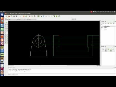 LibreCAD tutorial 3 - Creating a 2nd View