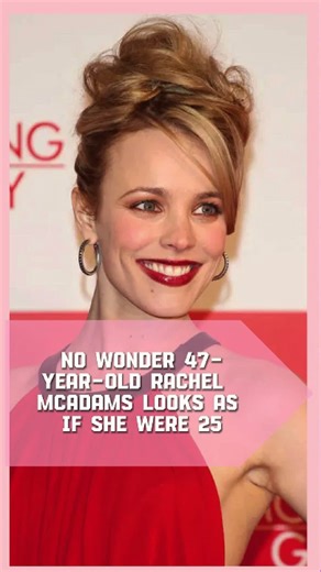 No wonder 47-year-old Rachel McAdams looks as if she were 25#celebrity #hollywoodstudios #fyp#usa