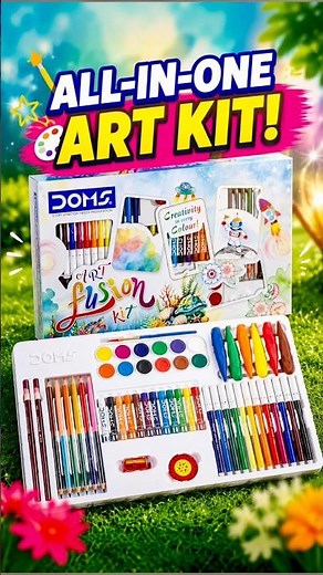 DOMS Art Fusion Kit Unboxing” Doms Art Kit Review🤩| doms Stationery | stationery items | colour kit