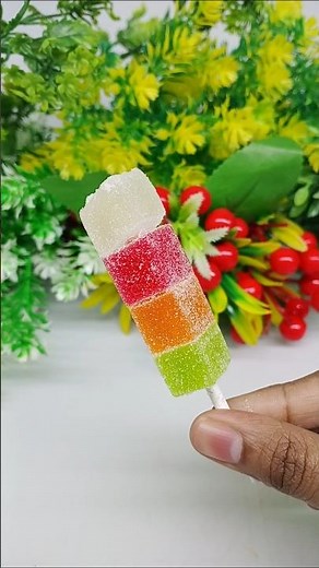 JOJO Ice Candy ASMR 🍭 | Colorful Crunchy Sound #candy #testy #shortvideo #vairal #trending