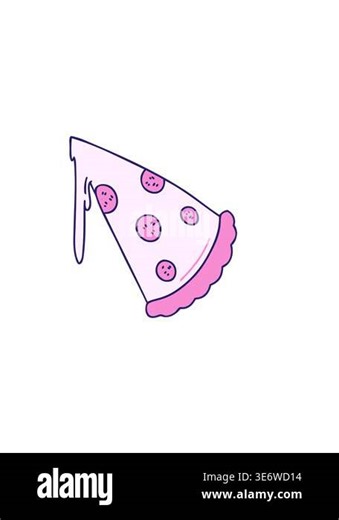 horizontally vibrating animation of hand drawn cartoon slice of pizza Stock Video Footage - Alamy