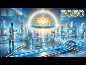 Future City 2050: Inside the Smart Utopia of AI Transport, Luxury Domes & Neon Roads (4K)