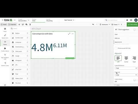 Qlik Sense Tutorial KPI Chart