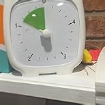 TIME TIMER PLUS 5 Minute Desk Visual Timer - Countdown Timer with Portable Handle for Classroom, Office, Homeschooling, Study Tool with Silent Operation (White)