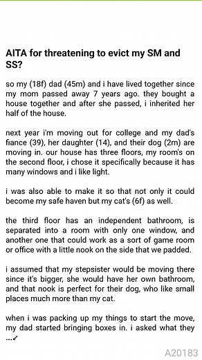 1.2K views | AITA for threatening  to evict  my  SM    and SS? #redditstories #redditthread #relationshipdrama | HeartSpill Hub | Facebook