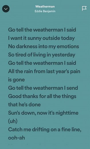 Weatherman - Eddie Benjamin (Slowed) (#Weatherman #EddieBenjamin #Lyrics #ForYouPage)