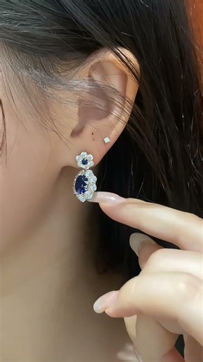 Sapphire & Diamond Earrings | Timeless Elegance