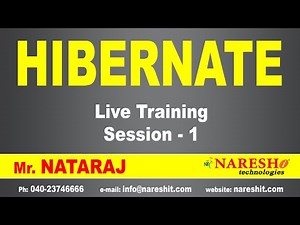 Hibernate Live Training | by Mr. Nataraj | Session-1