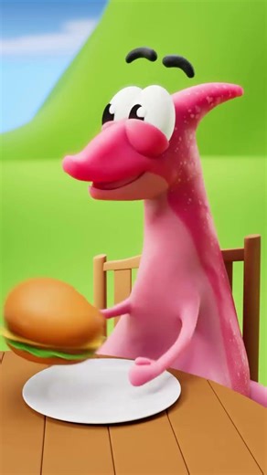 2 dinosaurs eating burger 🍔 funny Animation video