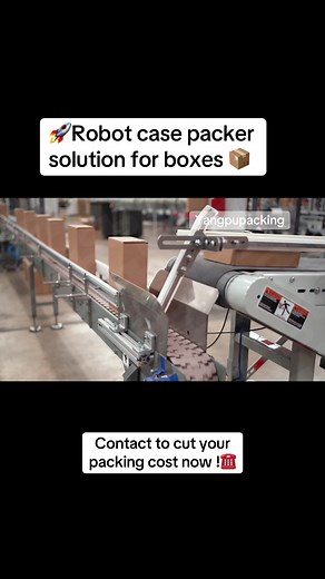 🚀High-speed automatic case packer boost your packaging efficiency & Cut labor cost！Do you need it? #factoryowner #foodpacking #beveragepackaging #casepacker #foryou