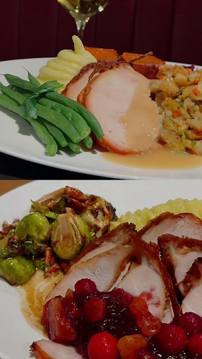 Your Thanksgiving feast is served! 🧡🦃 Celebrate with us on Thursday, November 27 at J Paul’s Italian Steakhouse from 3 PM–9 PM and Hanna’s Table from 11 AM–9 PM and enjoy all the flavors of the season. 🍂 As shown on video: ✨ J Paul’s: Roast turkey, whipped brown butter yams, sage stuffing, haricot vert & fresh cranberry sauce ✨ Hanna’s Table: Roasted turkey breast with cranberry apricot pan sauce #jresort #jresortreno #thanksgiving #thanksgivingdinner #thanksgivingmenu #downtownreno #renotaho
