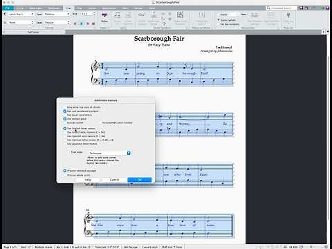 Adding note names to your Score in Sibelius