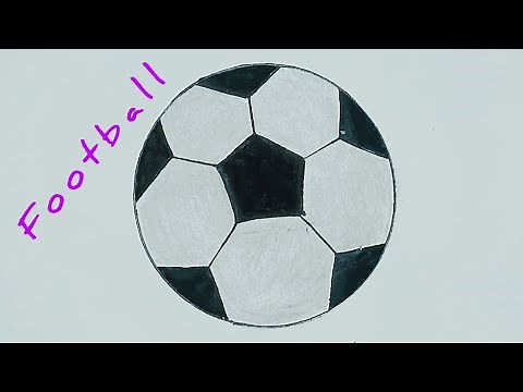 How to draw a football step by step || Drawing football by easy step
