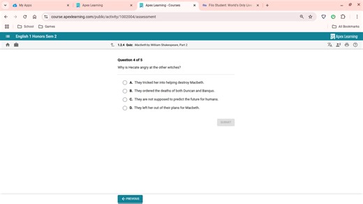 My Apps Apex Learning course.apexlearning.com/public/activity/1... | Filo