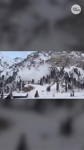 35K views · 192 reactions | Video captured the moment a massive avalanche barreled down a mountain and crossed a highway in Utah. | USA TODAY | Facebook