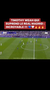 TIMOTHY WEAH QUI SUPREND LE REAL MADRID : INCROYABLE !!! 💙🤍🔥🔥🔥 #realmadrid #Real #sports #marseille | Kemo Machiavel Sangare