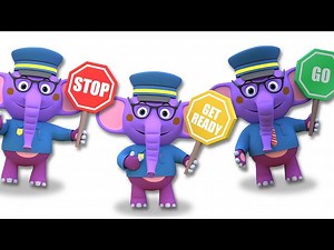 Red Light Green Light - The Traffic Lights Song | Kent The Elephant Kids Songs in 3D - Videos For Kids