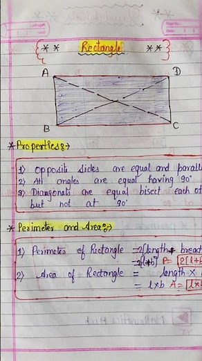 Properties of rectangle