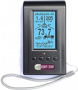 Fortschrittliche elektromagnetische Mehrfeld Strahlung EMF-390 3-in-1 EMF ELF RF HF Meter Messgerät Mobilfunkmasten Detektor Datenlogger