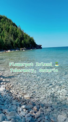 Crystal Clear Waters of Flowerpot Island in Tobermory, Ontario