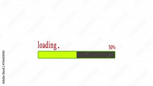 Loading bar progress error animation. Downloading error. green loading bar with error noise effect. Concept of hacking ,failure,vhs,old,retro vintage style. This is a 4k animation.