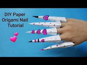Making Paper Origami Nails Tutorial | Easy DIY Origami For Girls | Popular Girls nails at School