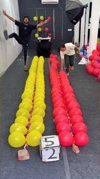 108 Ballon Pop Target Challenge Yellow Vs Red #shorts