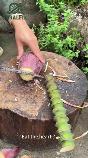 Cooking a Giant Purple Flower? 🌸🍌 Banana Blossom Prep! #foodie #cooking #exoticfood