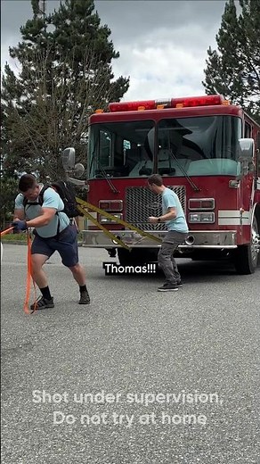 Using a Backpack to Pull a Firetruck