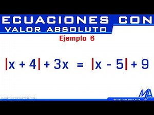 Equations with absolute value | Example 6