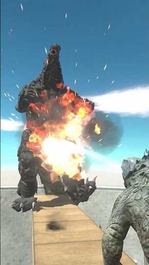 Godzilla Atomic Breath Destroyed Godzilla Earth - Animal Revolt Battle Simulator