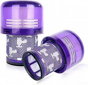 DGE For Dyson V11 Filter Replacement for V11 Animal Torque Drive Detect Cordless Vacuum, Extra V15 Detect Cordless Vacuum Cleaner, Compare to Part No. 970013-02(2 Pack)