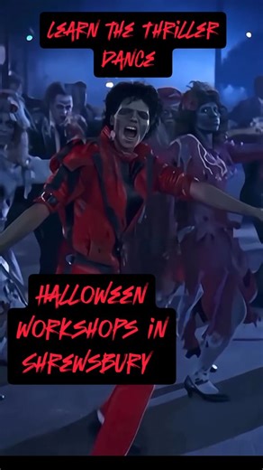 What a CLASSIC ! Learn the 'Thriller' Dance this Halloween 🎃 🧟‍♂️ Bring the family together to learn the legendary moves from Michael Jackson’s Thriller! Join me for two memorable dance workshops in Shrewsbury — perfect for all ages and abilities. Thriller Family Fun Workshop Parents and caregivers are invited to dance side-by-side with their children for a unforgettable Halloween experience. Expect to dig out your best zombie walk and learn simple but signature choreography from this legendar