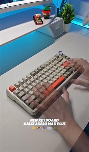 5K views · 19 reactions | Ajazz AK820 MAX Plus Retro ✨ Tri-Mode Wireless Mechanical Keyboard with knob control & stunning RGB!  ✅ 75% Compact Layout (82 Keys + 1 Knob) ✅ Ajazz Flying Fish Switch – smooth & responsive ✅ Tri-Mode: USB-C | 2.4GHz | Bluetooth 5.1 ✅ Hot-Swappable | PBT Keycaps | 8000mAh Battery ✅ 16 RGB Presets + Music Sync  Upgrade your setup with power, style & comfort.   Perfect for Windows,Mac ,Android | Vibe Gaming | Facebook