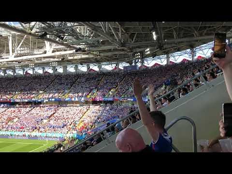 ICELAND FANS / ISLAND FANS FIFA WORLD CUP Russia 2018 HUH / HUH Fan Chant 4K