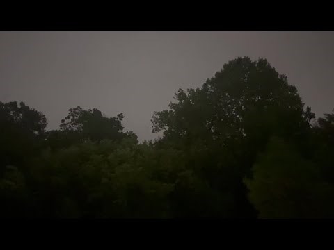 Video: Lightning Strikes Tree During Severe Storms In Tulsa