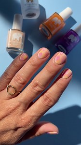 Dry brush nail art with jellies tutorial 🍊🍓🍋 Colors used: La La Land, PB Jelly Time, Spread the Love, In A Rush @polish.lab.rat #ellamila #drybrushnails #drybrushmanicure #nailart #nailarttutorial | Ella Mila