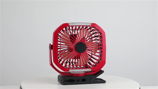 7 Inch 360° Rotating Battery Clip Fan with 10pcs Night Light Fan Bottom with Magnet