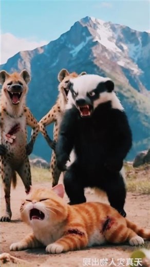 Honey Badger vs. The Bullies! Epic Animation of Courage and Karma।#cartoon#comedy#chinesecomedyclips