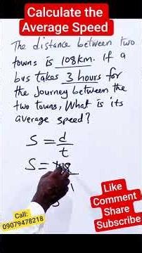 How to calculate average speed #averagespeed #commonentranceexam #maths #learnmath #exampreparation