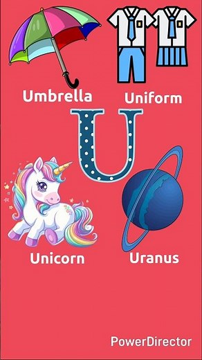U for Umbrella☂️ | Alphabet series | ABC song for kids