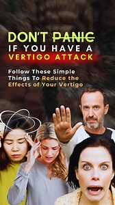 Don’t Panic✋ If You Have a Vertigo Attack! Just Follow These Simple Things To Reduce the Effects of Your Vertigo😵‍🥴 Experiencing a vertigo attack can be disorienting and unsettling, but it's crucial not to panic. Panicking can exacerbate symptoms and make the experience more distressing. Instead, consider these strategies to reduce the effects of vertigo and manage the symptoms. It's important to note that vertigo can have various causes, including inner ear disorders, migraines, or neurologic