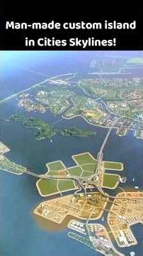 Man-made custom island in Cities Skylines! #shorts #citiesskylines #ps5