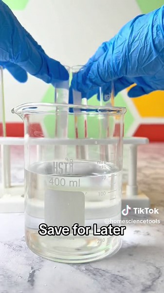 💡Save these directions and lesson for later What you need: 🧪3 Test Tubes 🧪Beaker 🧪Pipet 🧪Phenolphthalein solution 🧪Sodium carbonate 🧪Water What you do 🔹Fill the beaker halfway with water 🔹Add sodium carbonate in Test Tube 1. 🔹In Test Tube 2, add phenolphthalein. 🔹Fill test tubes 1&2 with water 🔹Pour Test Tube 1 and Test Tube 2 into the beaker. 🚀What happened? Phenolphthalein is a pH indicator that changes color when mixed with a base (like sodium carbonate) but stays clear when mixe