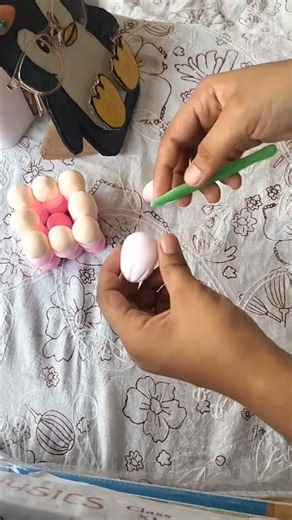 Easy air dry clay tulip pot DIY🌸💐🌷🌷