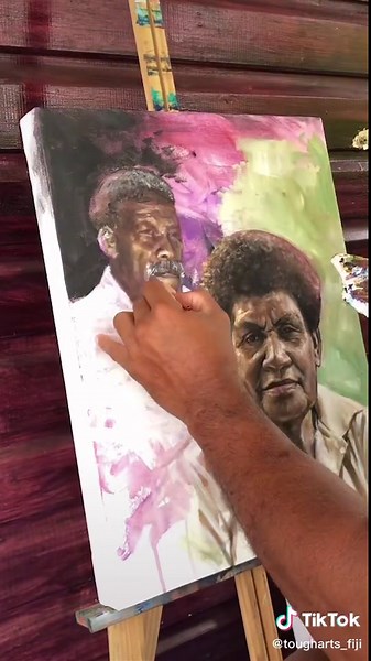 Two image merge into 1 eg#artist #portraitart #fijianartist #fijitalents #pacificart #oceaniaart #portrait