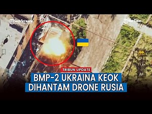 Tiga Hantam Drone Peledak Rusia Bikin BMP-2 Ukraina Keok di Ugledar