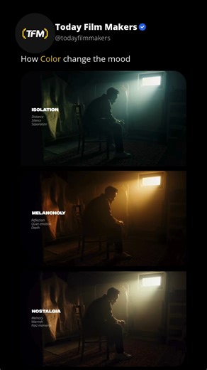 Today Film Makers 🎬 on Instagram: "How color change the mood 💡 In this video I show you how colors can change the mood and emotions of your scene. This was all shot with one light outdoor and a haze machine, the only thing I changed were the light kelvin and color grading for each shots. @fabian.videograf Follow @todayfilmmakers for the Latest Filmmaking Tutorials & Tips 🎥 ➡ @todayfilmmakers ➡ @todayfilmmakers ➡ @todayfilmmakers No Copyright Intended: DM for Credit/Removal 📥 #todayfilmmakers